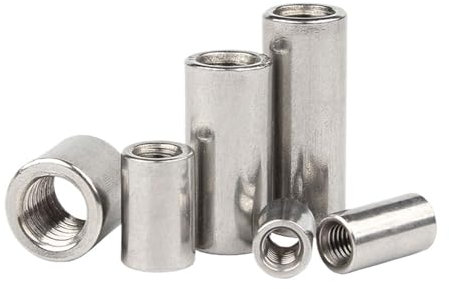 M3 M4 M5 M6 M8 M10 M12 M14 M16 Edelstahl Verlängern Verdickte Runde Säule Joint Kupplung Mutter Zylindrische verbinden Schraube Mutter (Size : M8x 12x25mm-2pcs)