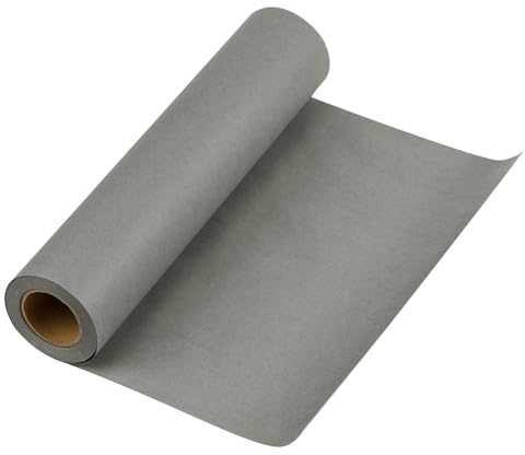 RUSPEPA Rotolo Di Carta Kraft Grigio Scuro - 30,5 Cm X 30 M - Carta Riciclabile Naturale Perfetta Per Artigianato, Arte, Piccoli Involucri, Imballaggi, Postali, Spedizioni, Paglioli E Pacchi