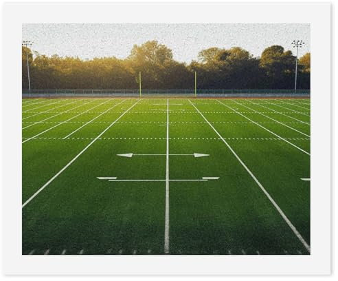 SKTNBM Digitales Ölgemälde, Sportfeld mit grünem Druck, DIY-Ölgemälde, Malen nach Zahlen für Erwachsene, personalisiertes Ölgemälde-Set