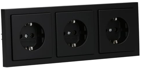 Busch-Jaeger future linear SCHUKO Steckdosen-Set 3-fach | 3× 20 EUC-885 SCHUKO® Steckdose und 1× 1723-885K Abdeckrahmen