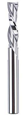 SpeTool Broca de enrutador en espiral de corte descendente de vástago de 6 mm, diámetro de corte de 6 mm, longitud de corte de 24 mm, longitud total de 60 mm, broca CNC de carburo sólido HRC55 para