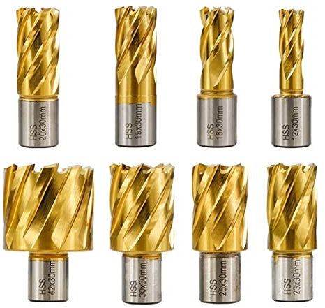 1 pz HSS Hollow Drill Bit 12-60mm TiN Coating Core Drill Bit Weldon Shank Anulare Cutter for Il Taglio Dei Metalli Magnetico Drill Bit(53x35mm)