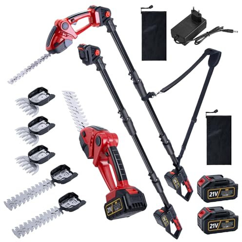 Multitool Kit, Potatore Telescopico da, Accessorio Tagliasiepi con Lame da, per Altezze Elevate, Batteria da 21 V (4 Ah), Batteria e Caricabatteria Inclusi A