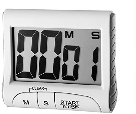 Termómetros para Horno, Temporizador Digital portátil de Cuenta Regresiva (Blanco)