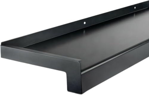 TJ Fensterbank Außen I 130 mm x 1200 mm I Anthrazit RAL 7016 I Aluminium Fensterbrett mit Seitenabschluss I pflegeleichter & langlebiger Alu Fenstersims I pulverbeschichtete Außenfensterbank