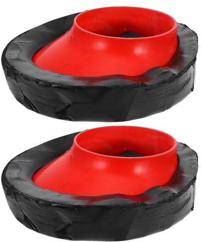 Toddmomy 2pcs Leakproof Toilet Seal Ring - Offset Rubber Flange for Toilet Flanges Easy DIY Installation Flexible Seal Gasket Prevents Leaks