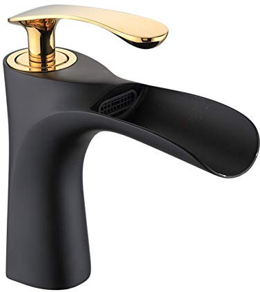 YHSGY Waschtischarmaturen Alle Kupfer Rhombus Golden Becken Heiß Und Kalt Weiß Einlochmontage Titan Schwarz Wasserhahn Waschbecken Wasserhahn