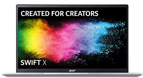 Acer Swift X SFX14-41G 14 inch Laptop - (AMD Ryzen 7 5800U, 16GB, 1TB SSD, NVIDIA GeForce RTX 3050Ti, Full HD Display, Windows 11, Blue/Silver)