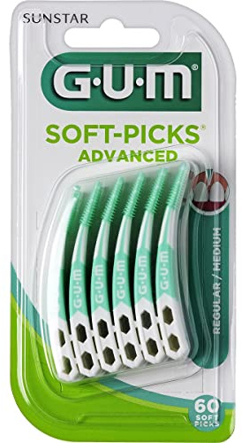 GUM Soft Picks Advanced Regular Interdentalstäbchen Blister 60 Stück