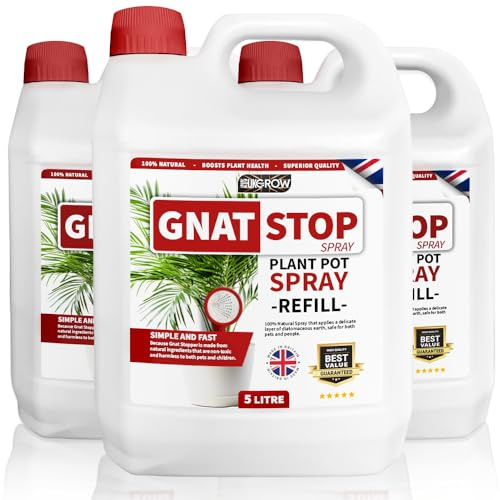 Gnat Stop Spray Huge 5 Litre Refill – Premium Fungus Gnat Killer for Indoor Plants | Eco-Friendly, Non-Toxic Gnat Trap & Plant Protector | Gnat Spray for House Plant Health