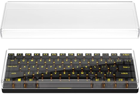 kwmobile Funda para teclado, compatible con teclado mecánico al 60 %, RK61, GK61, SK6, DK61, funda protectora, transparente