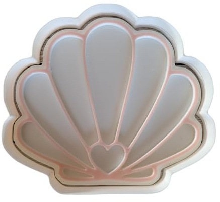 Tagliabiscotti.it - Conciglia con cuore - Cookies cutter - Formina - Stampo per biscotti o decorazioni torte in pasta di zucchero - 8cm x 7cm x1,2cm