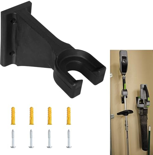 Premium Heavy-Duty Wall Hanging Holder for Garden Power Tools, Garage Storage Organizer, Storage Hooks for Trimmer, Holds up to 250lbs, Fits EGO 56V Trimmer and Edger, Ego Power/Edger(1Pcs/4-Hole)