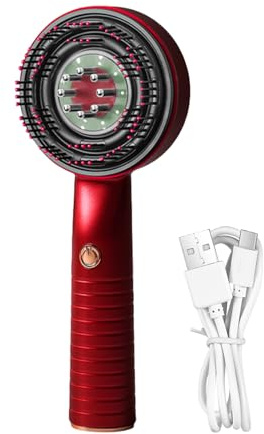 Stimulateur Cuir Chevelu Pousse Cheveux, Applicateur Distributeur D'Huile Pour Cheveux, Peigne Vibrant Rechargeable Étanche Pour Femmes Soin Beauté Personnelle Maison Voyage