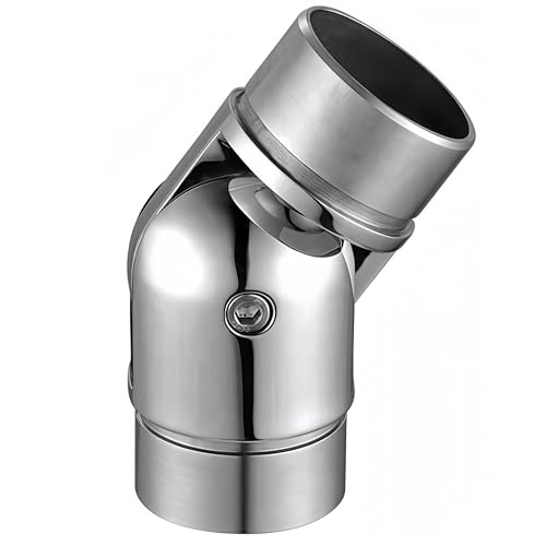 Edelstahl Handlauf Gelenkverbinder Set, Einstellbarer Winkel Rohrverbinder Bausatz für Geländer - Flexibel, Stilvoll & Langlebig (Edelstahl Zubehör)