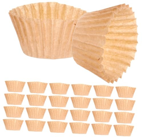 Mini Moules à Cupcakes en Papier Kraft 1000 Pièces, Rond Khaki | Caissettes de Pâtisserie, Usage Mariage et Pâtisserie Maison, Finition Rustique Élégante