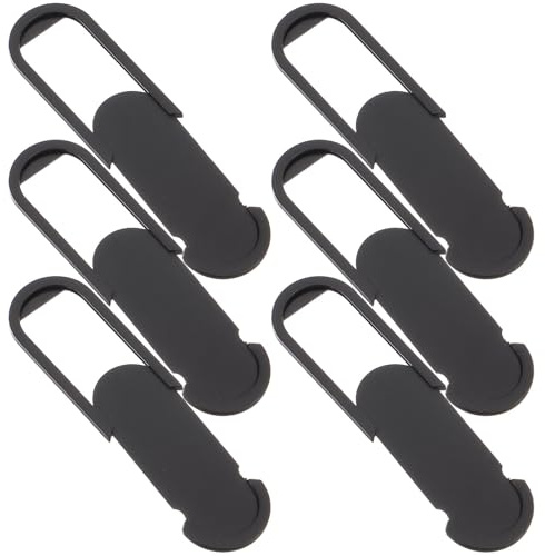 TOPBATHY Copri Webcam Privacy Slider Nero in ABS, Protezione Facile da Usare per Laptop e Webcam, Set da 6 Pezzi per Uso Online