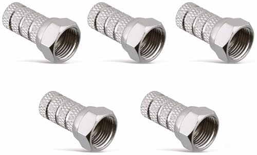 Markenlos - Connettore F a Gomito, 4 mm, 5 Pezzi