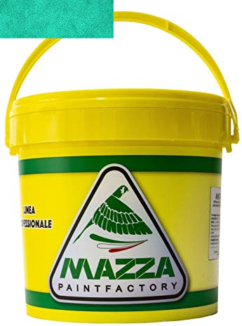 COLORIFICIO MAZZA Pittura Decorativa Per Interni Effetto Sabbiato Lt 5 Sabbia Vernice Muro Effetto Metallizzato Cangiante Perlescente Idropittura Murale Colorata (Verde Tiffany Sbp3016)