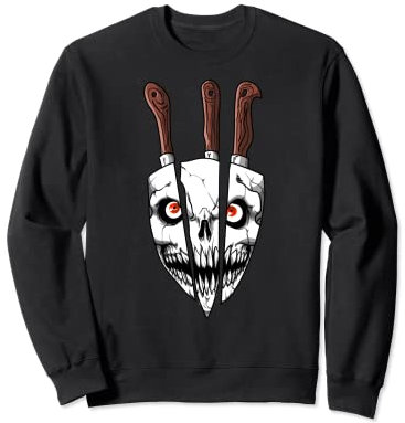 Coltello da macellaio da cucina Set teschio Halloween Felpa