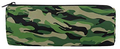FANTAZIO Federmappe grün und schwarz Camouflage Make-up Tasche
