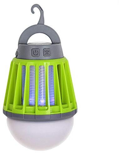 Lampada Anti Zanzara, 2-in-1 Zanzariera Elettrica Campeggio Portatile Lampada Tenda Ricaricabile, IPX6 Impermeabile Lampada Antizanzare da esterno con 3 livelli di luminosità per Giardino, Campeggio