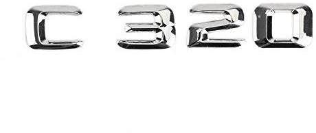 Topteng Rear Trunk Emblem Badge Aufkleber Typenschild Buchstaben Zahlen Fit für Mercedes C320 Chrome