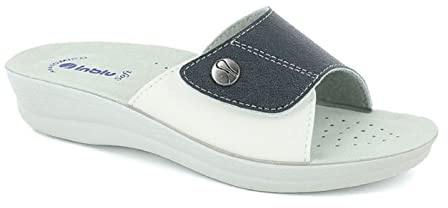 inblu CIABATTE DA CASA CON FASCIA A STRAPPO - VR45 37 Blu Blu BLU