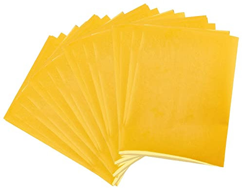 SUPERFINDINGS 100 Stück A6 Toner Folienprägepapier Gold Toner Folientransferblätter 14.5x10.5 cm Wärmeübertragungsfolie Papier Für Kartenherstellung Kunsthandwerk Scrapbooking Papierhandwerk
