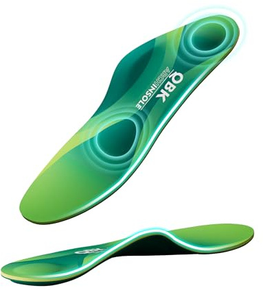 QBK Orthotic Insoles with Enhanced Arch Support, Alleviate Plantar Fasciitis, Achilles Tendonitis, Correct O-Legs, Overpronation, Provide Knee Pain Relief XXL