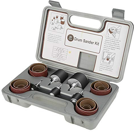 Trommelschleifer-Set, 25-teiliges Spindel-Schleiftrommel-Schleifwerkzeug-Set mit Koffer, Schleiftrommel für Rotationswerkzeuge, Stabschleifer, Bohrmaschinen, Dremel-Werkzeug