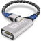 Mini DisplayPort auf HDMI,4K Vergoldete Nylon Geflochten Aluminiumhülse Mini DP auf HDMI Adapter Thunderbolt 1/2(Mini DP)HDMI Adapter Kompatibel mit MacBook Pro,Macbook Air,iMac,Surface Pro,XPS Mehr