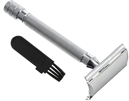 Healeved 2St manueller Rasierer wiederverwendbarer Rasierer afeitadora de para hombre Trimmer slico chee Gesichtsrasierer Sicherheitsrasierer Der Griff aus einer Aluminiumlegierung Weiß