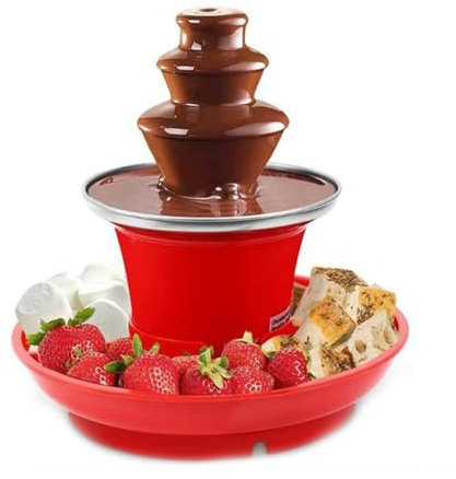 DMMFTERL 3 Tier Electric Chocolate Fountain,Commercial Stainless Steel Luxury Cheese Cascading Fondue Chocolate Fountain Machine - Melts Cheese,Chocolate,Queso,Candy - Small