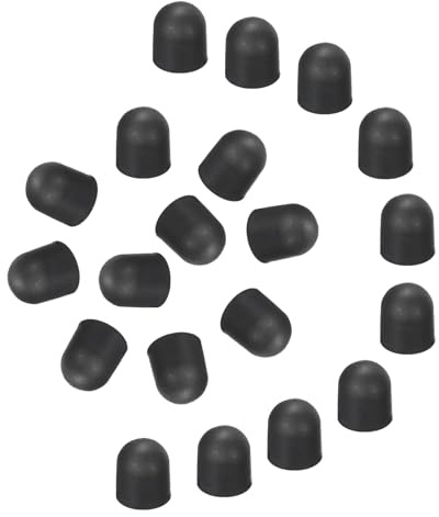 sourcing map 60Pcs Replacement Stylus Pen Tips 5mm Conductive Capacitive Touch Screen Pens Tips Silicone Rubber, Black