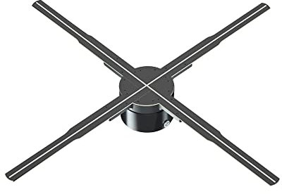 Ventilador de holograma 3D Proyector holográfico en forma de abanico 3D de 19,7 , pantalla publicitaria de Navidad, ventilador de holograma, luz de imagen publicitaria, pantalla 3D, proyector remoto