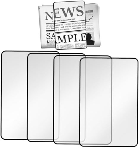 6 Stück Vollseiten Lese Lupe Rechteckige Lens Lesehilfe Vergröserung Große und Leichte Leselupen Hohe Klarheit Lupe Kunststff Leichte Handlupe für Ganze Seiten Senioren Lesen Bücher Landkarten