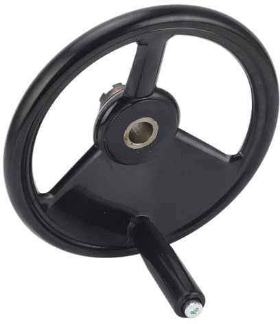 Yechiry 3 Spoked Handwheel, Black Machinery Hand Wheel, Ideal for Table Saw, Milling Machine, Lathe, Drill Press, Tailstock, Liquid Filling Equipment