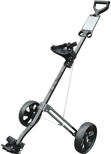 YCNLYSSR 2-Rad-Push-Pull-Golfwagen, schnell zusammenklappbarer 2-Rad-Push-Pull-Wagen, Kleinster zusammenklappbarer, Leichter Golf-Push-Cart