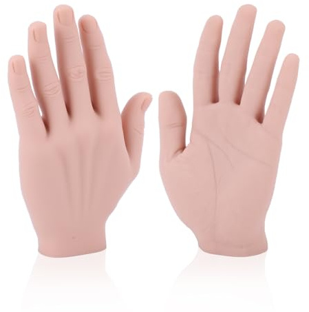 Gugxiom Realistische Silikonhand, Handmodell für Männer, Silikon-Übungshand zum Üben von Malen, Film- und Fernsehrequisiten, Ausstellungsringe, Halloween Requisiten (Männerhand rechts)