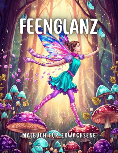 Feenglanz Malbuch für Erwachsene: Magische Feen in leuchtenden Szenen voller Natur, Jahreszeiten und Fantasie