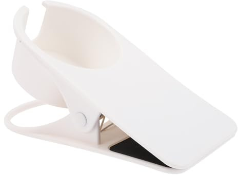 SOPOTUTU Soporte para Tazas con Clip Lateral para Mesa Portavasos Multifuncional para de Escritorio Sujeción para Botellas Tazas y Objetos Pequeños Accesorio Práctico para Oficina y Hogar