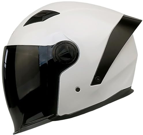 Retro 3/4 Casco Moto Jet, Casco Aperto Scooter Con Doppia Visiera, Moto Mezzo Casco Per Uomini E Donne Adulti, Caschi Jet Caschi Cromwell, Casco A Scodella Omologato DOT/ECE 6,XL=61-62CM