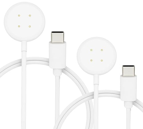 2PCS Chargeur Compatible Compatible Montres Connectées, Station de Charge USB-C 1 m Résistant à la Chaleur, Câble Léger et Portable pour Recharge Rapide et Sûre au Quotidien