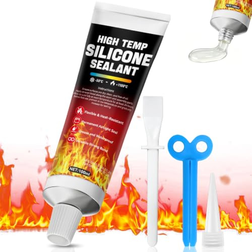 Hochtemperaturkleber Transparent, Hitzebeständiger Kleber | Hitzebeständiges Silikon, Backofen Klebers Für Kaminofen, Mikrowelle, Induktionsherd, Dunstabzugshaube, Ofen,100ml