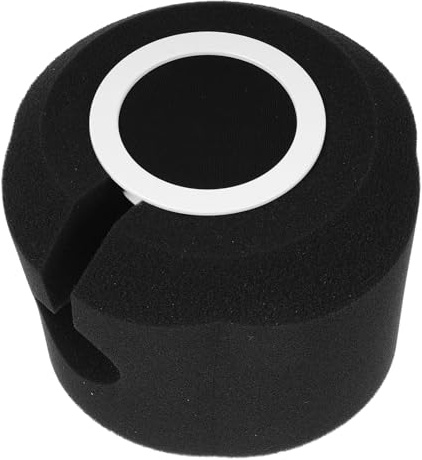 OSOLADY Microphone Isolation Wind Efficient and Sound Noise Reduction with Windshield Sponge Cover for Recording Black Sponge Material Microphones for Live Streaming and Karaoke