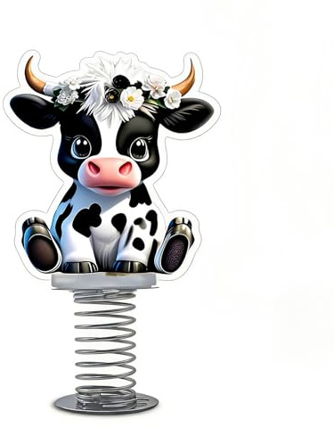 Generisch Kuh Wackelfigur, 10cm Acryl für Armaturenbrett, Schreibtisch, Auto, Geschenk