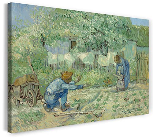 Leinwand (100x70cm): Vincent van Gogh - Erste Schritte, nach Millet