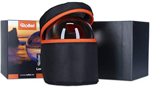 Bola de Cristal K9, Rollei Bola de Vidrio 110mm Transparente Bola de Lente con Bolsa de Almacenamiento y Paño de Limpieza de Microfibra para Fotografia Decoración