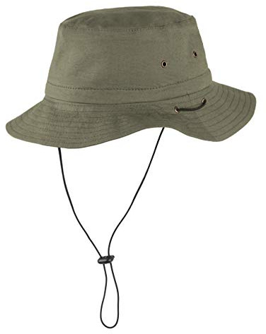 SCIPPIS Bush Hiker Outdoorhut Herren Damen – knautschbarer Sonnenhut mit Kinnriemen – Anglerhut – atmungsaktiv & UPF50+ Zertifiziert – Wanderhut (DE/NL/SE/PL, Alphanumerisch, XL, Olive)